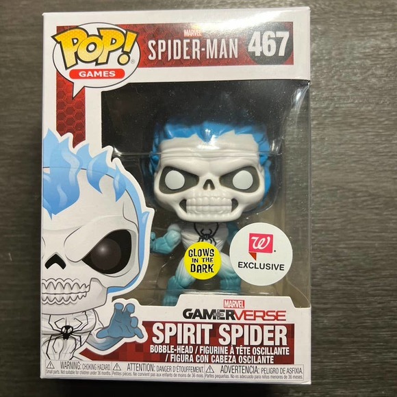 Funko Pop Spider-Man Spirit Spider #467 Glow In The Dark Walgreens Exclusive - Picture 1 of 7